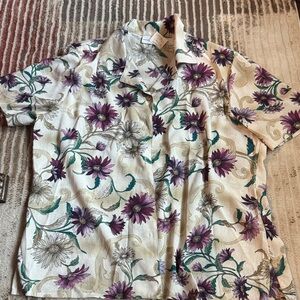 Alfred Dunner Cream Floral Blouse